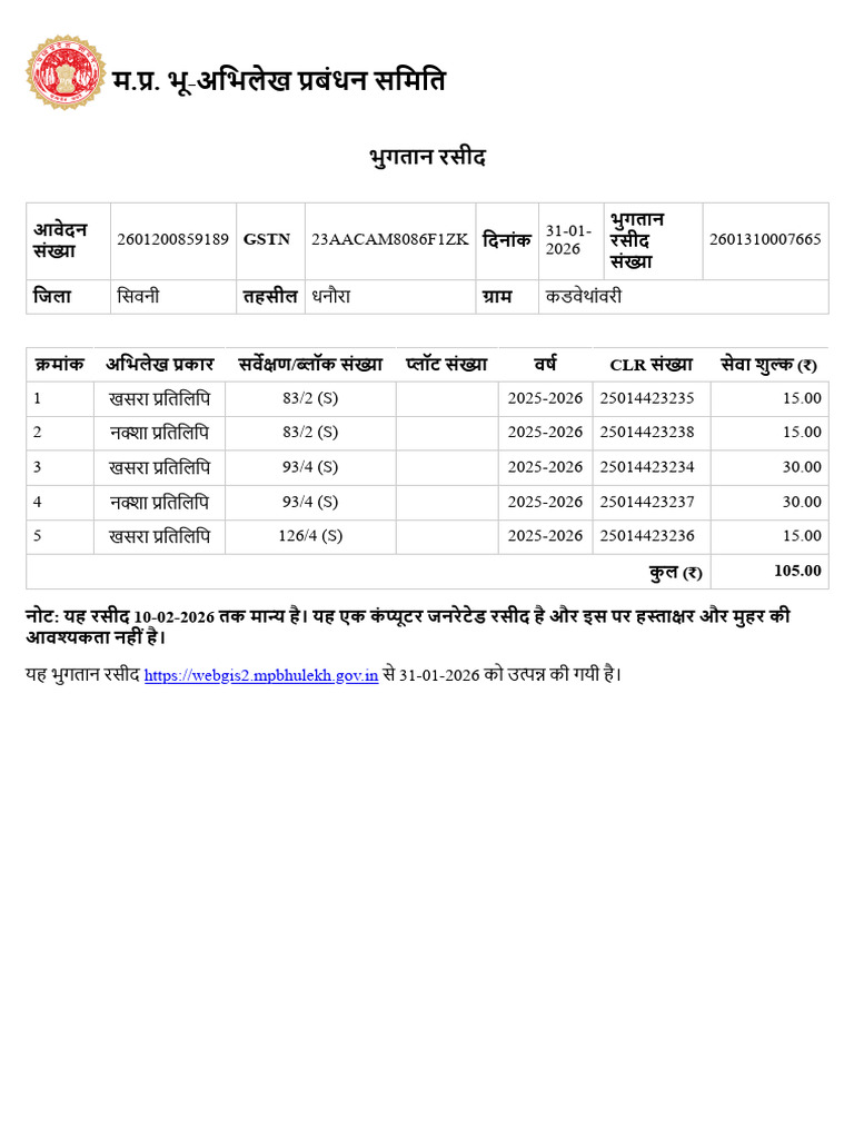 Payment Receipt | PDF