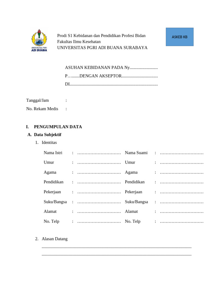 Format Askeb KB Varney | PDF