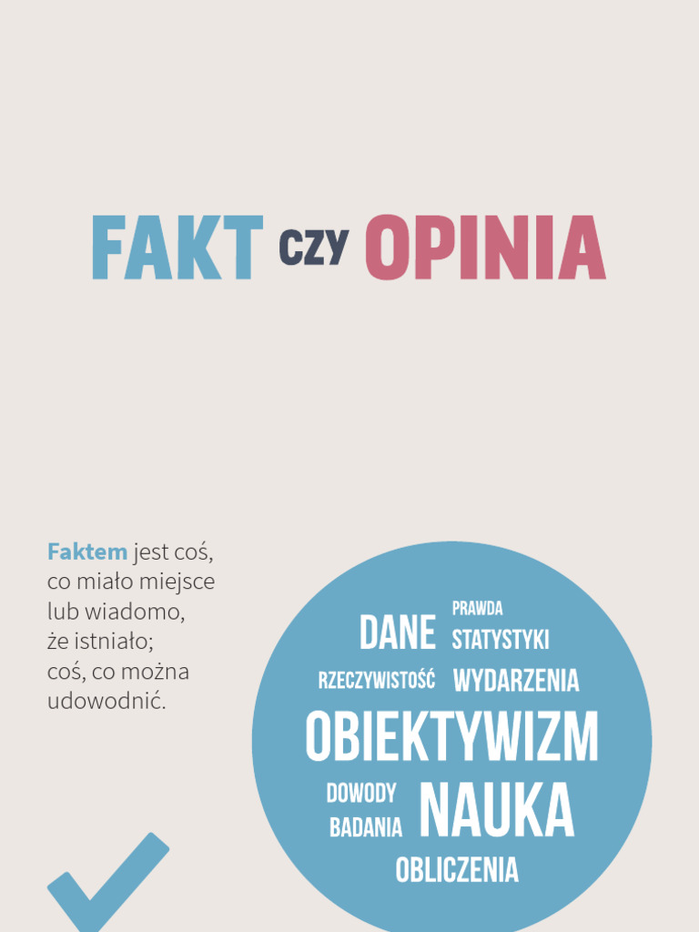 Fakt Czy Opinia | PDF
