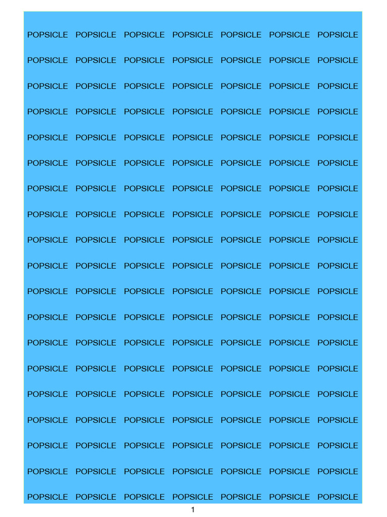 Popsicle | PDF