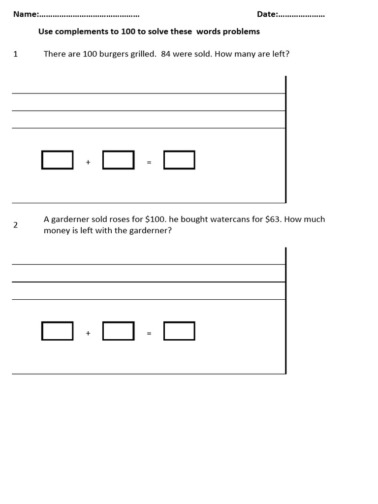 Complement To 100 | PDF