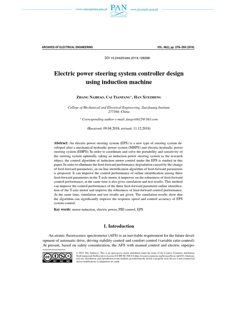 Electric Power Steering System | PDF | Electric Motor | Mechanical ...