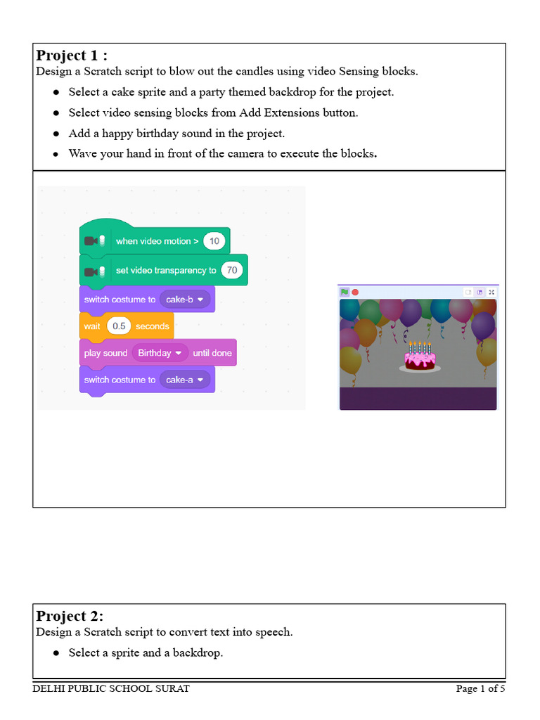 AI in Scratch CODES - For Practical Test | PDF