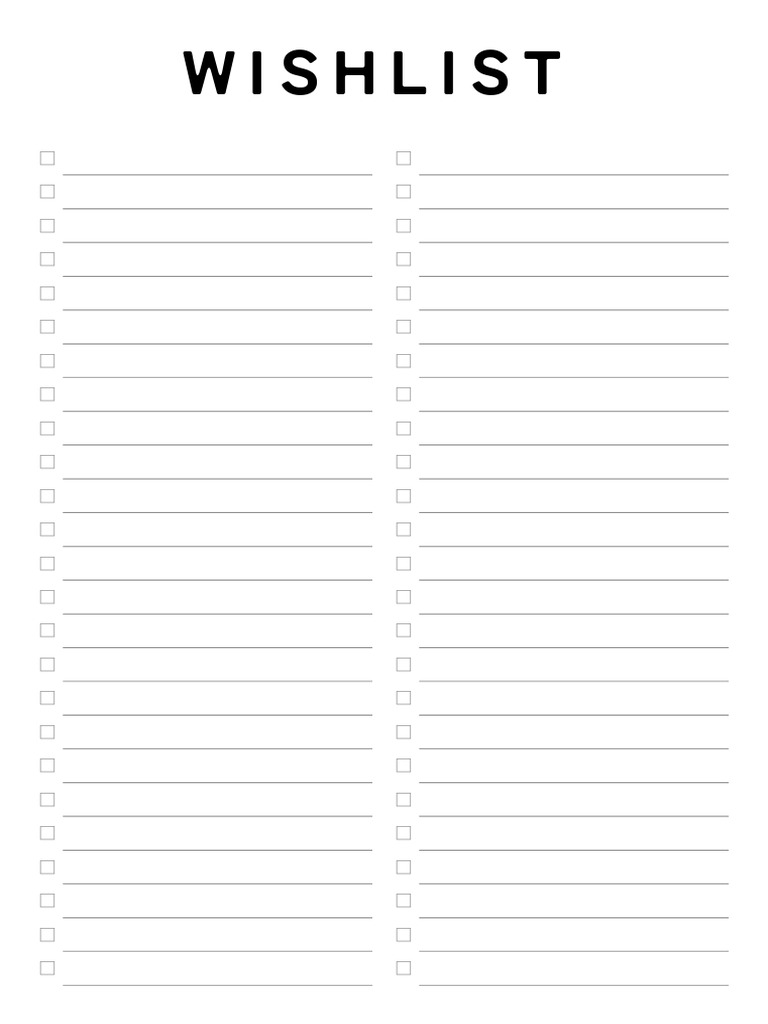 Wish List | PDF