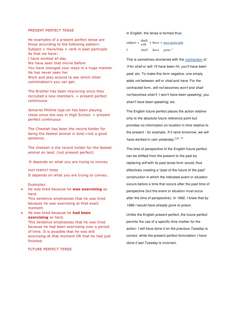 Understanding Present Perfect Tense | PDF