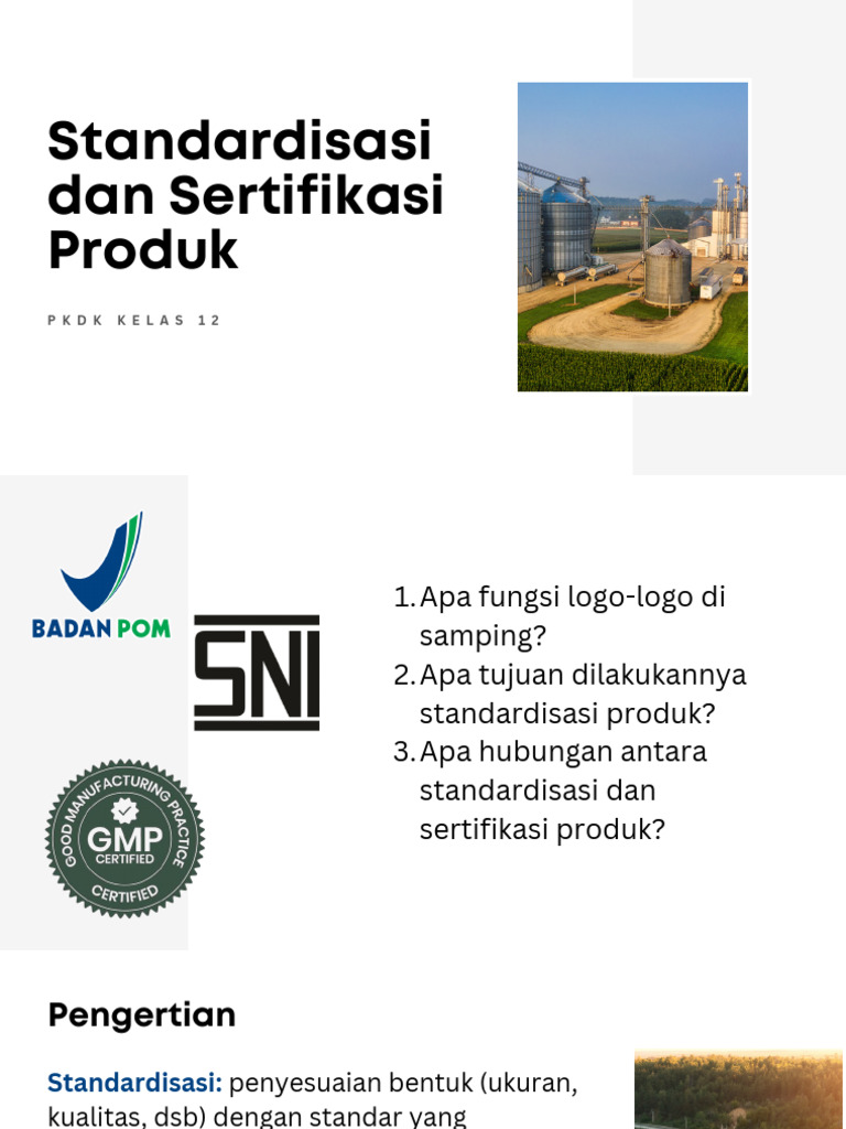PKDK Kelas 12 - Standardisasi Produk | PDF