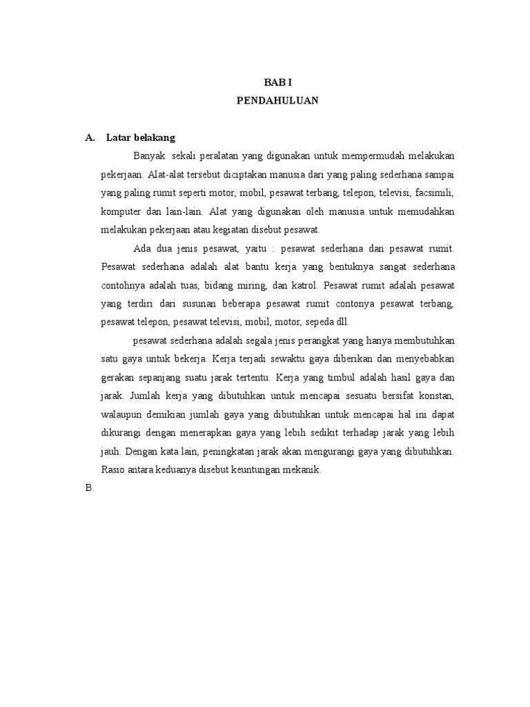 Makalah Pesawat Sederhana