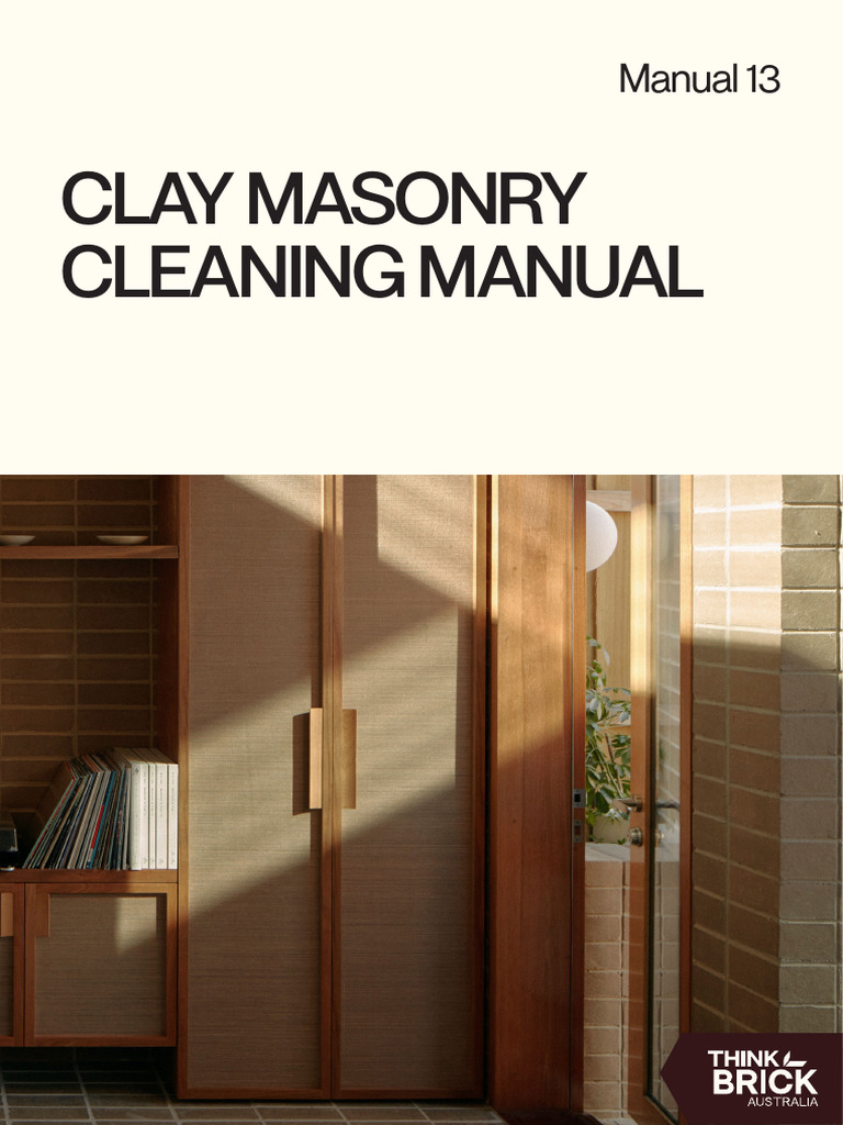 Manual 13 Clay Masonry Cleaning | PDF | Brick | Masonry