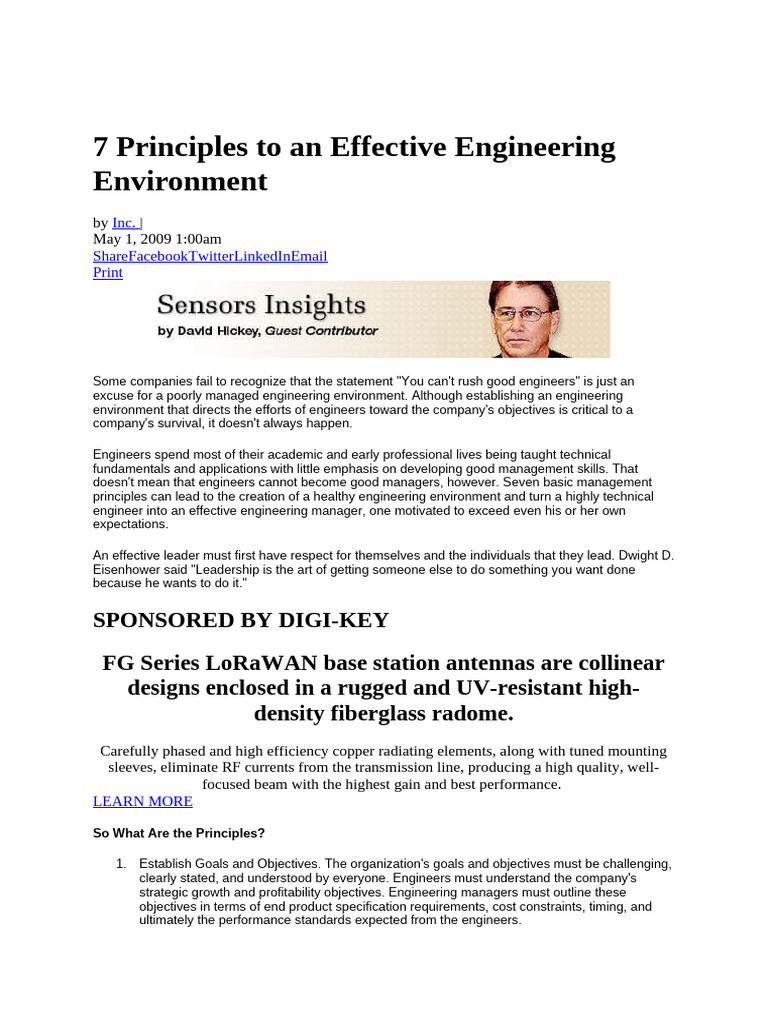 4 7 Principles To An Effective Engineering Environment | PDF ...