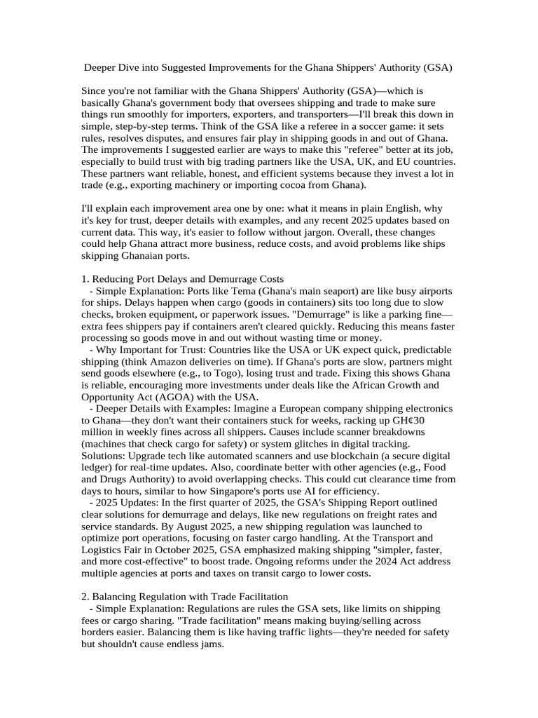 Deeper Dive Into Suggested Improvements For The G.docx (A.i) | PDF ...