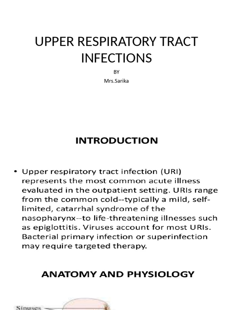 Upper Respiratory Tract Infections | PDF