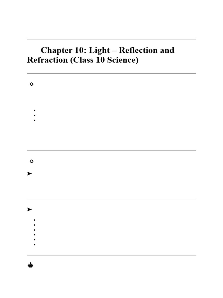 Light Reflection and Refraction | PDF | Reflection (Physics) | Mirror