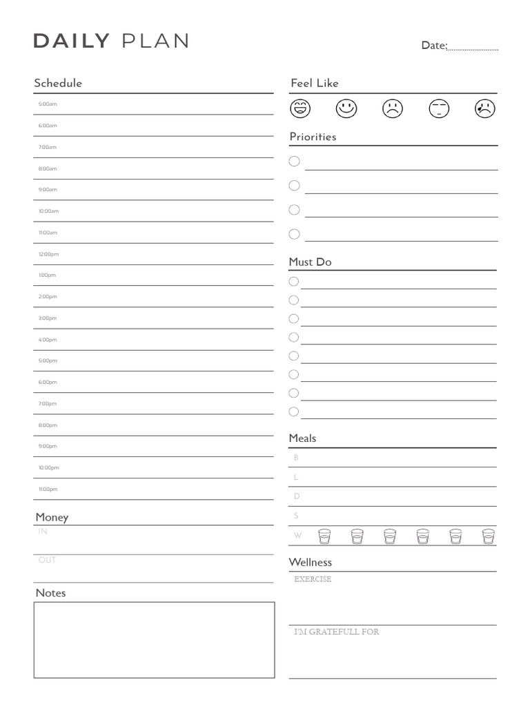 Daily Plan (A5) | PDF
