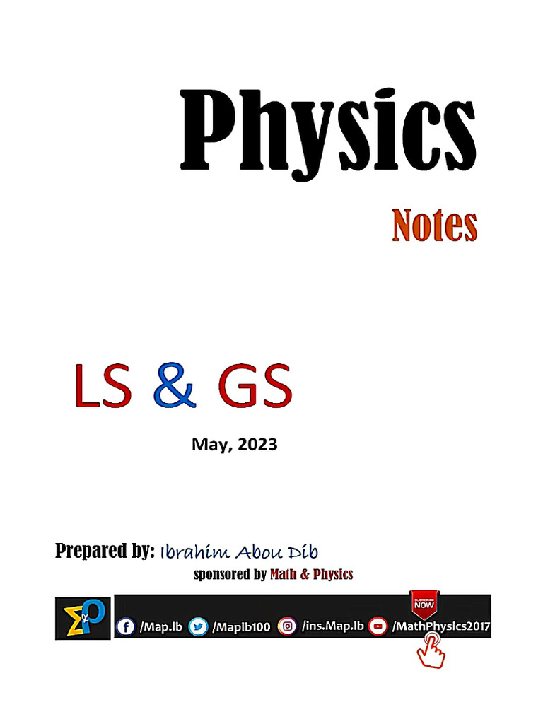 GS Summary Physics | PDF
