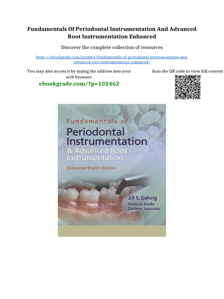 Fundamentals of Periodontal Instrumentation and Advanced Root ...