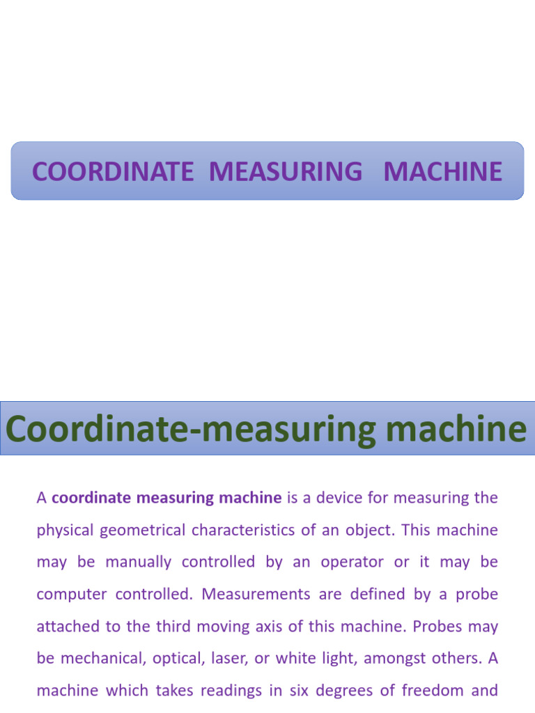 CMM System Machine Description - 1 | PDF | Mechanical Engineering