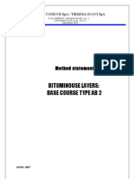 Bituminouse Layers: Base Course Type Ab 2: Method Statement