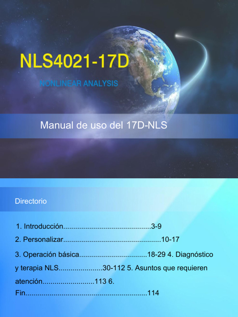 17D-NLS Use Manual (Training) Español | PDF | Medicina energética ...