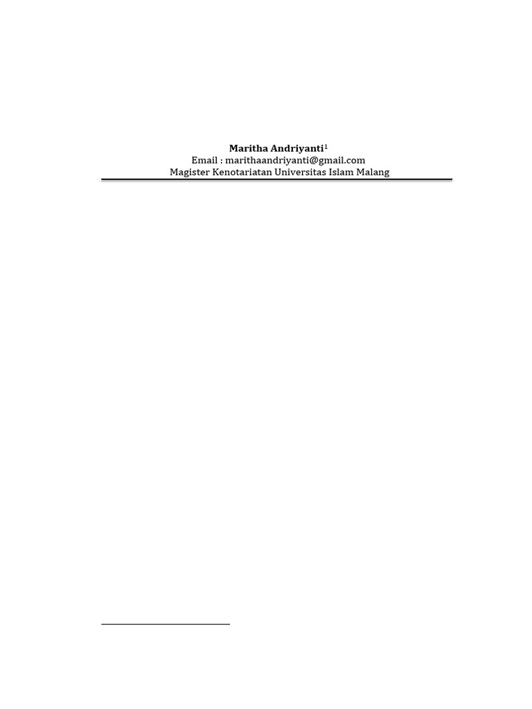 Jurnal s2 Kenotariatan Maritha | PDF