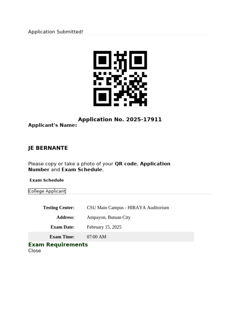 Application Submitted | PDF