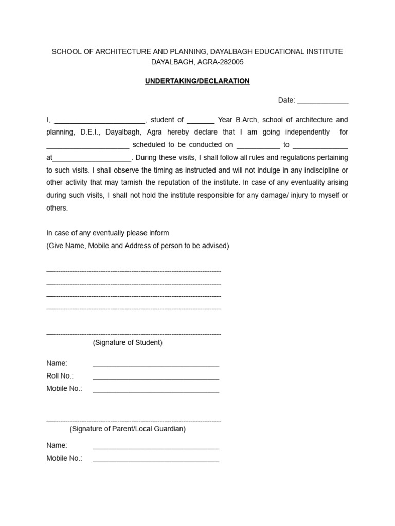 Undertaking | PDF