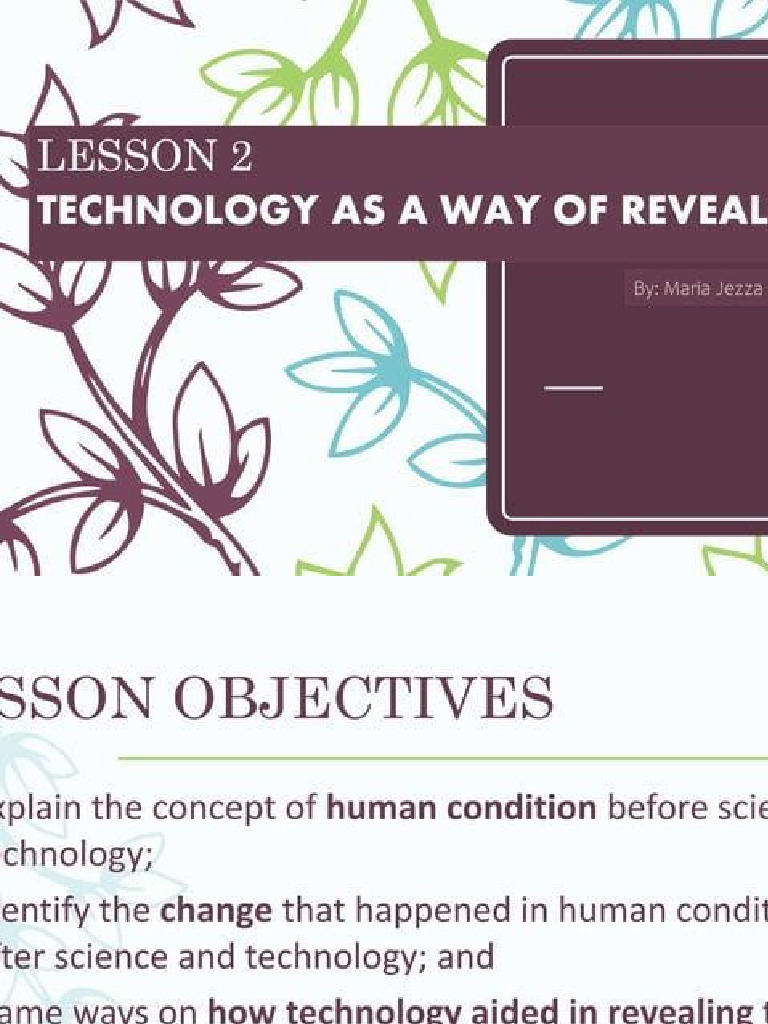 Chapter 2 Lesson 2 Technology As A Way of Revealing - PPTX 20251117 ...