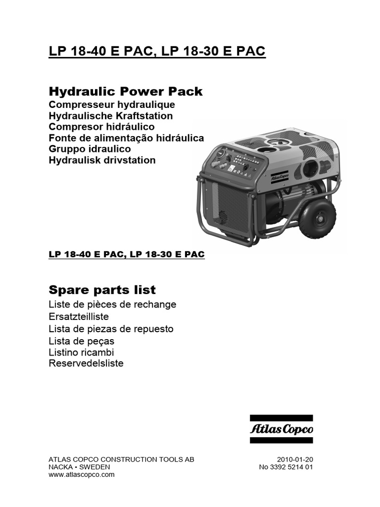 LP 18-40 E PAC, LP 18-30 E PAC: Hydraulic Power Pack | PDF