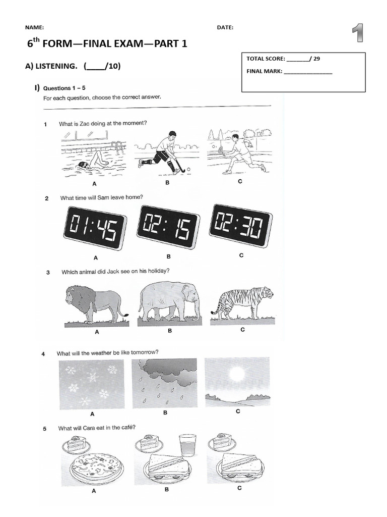 Final Test - Part 1 | PDF