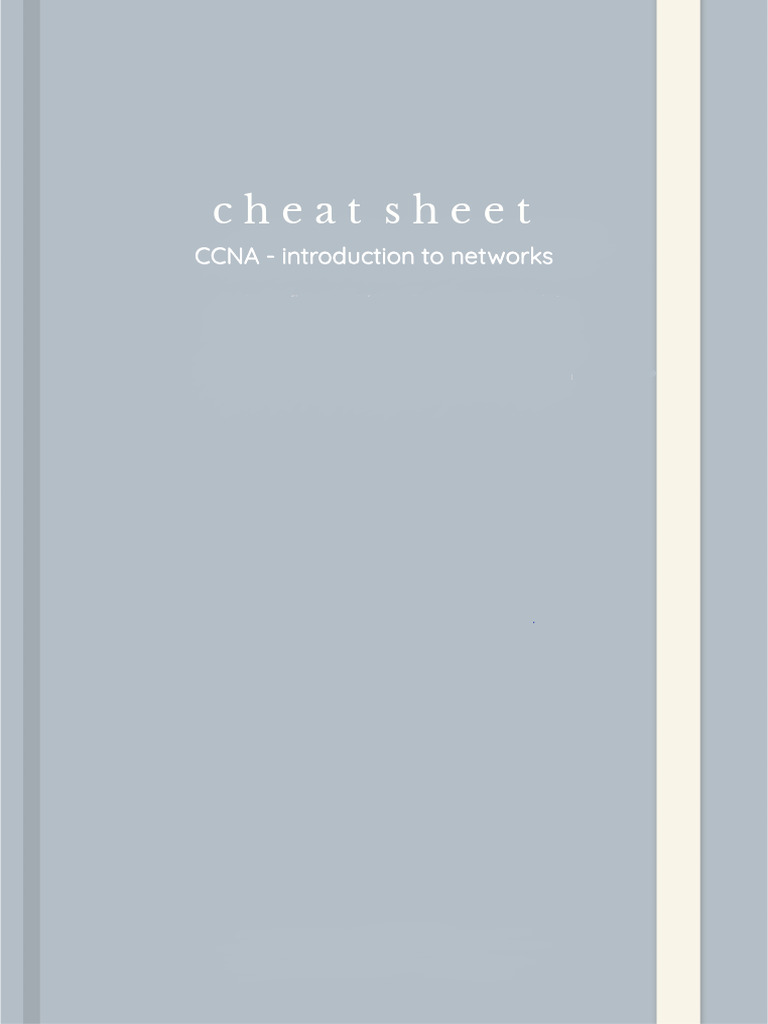 CCNA - Cheat Sheet - 1 | PDF