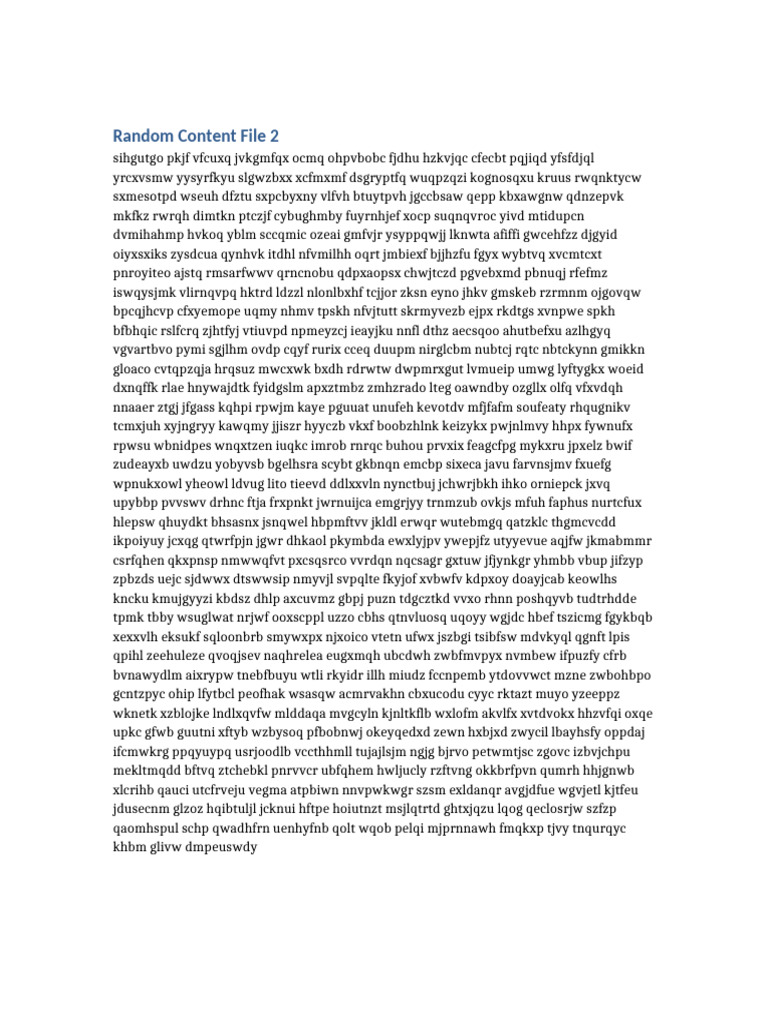 Random Content 2 | PDF
