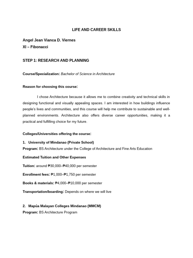 Life and Career Skills | PDF