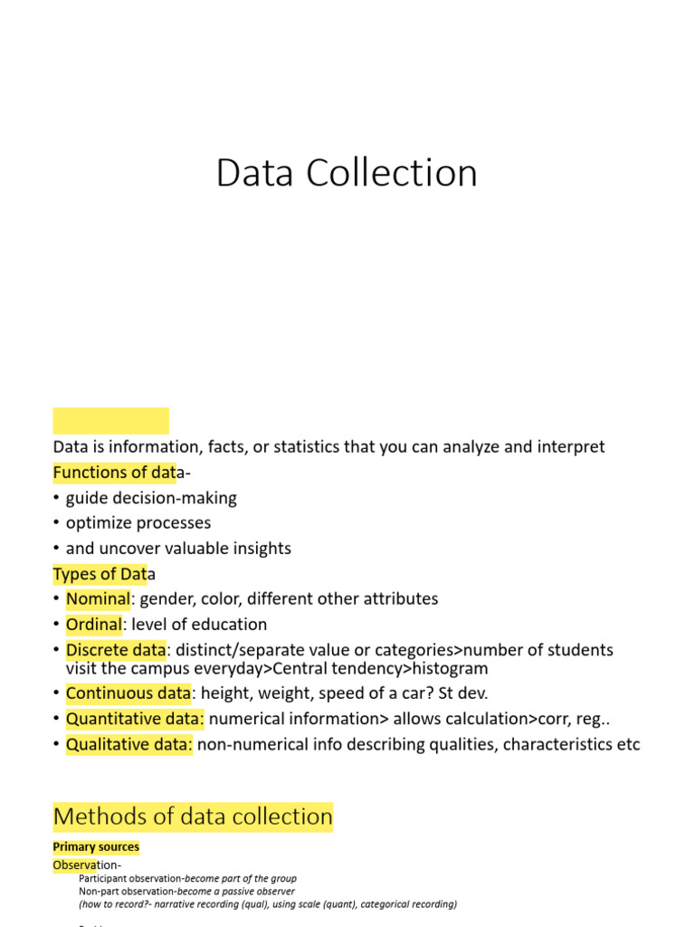 C 7 Data Collection Methods | PDF | Data | Validity (Statistics)