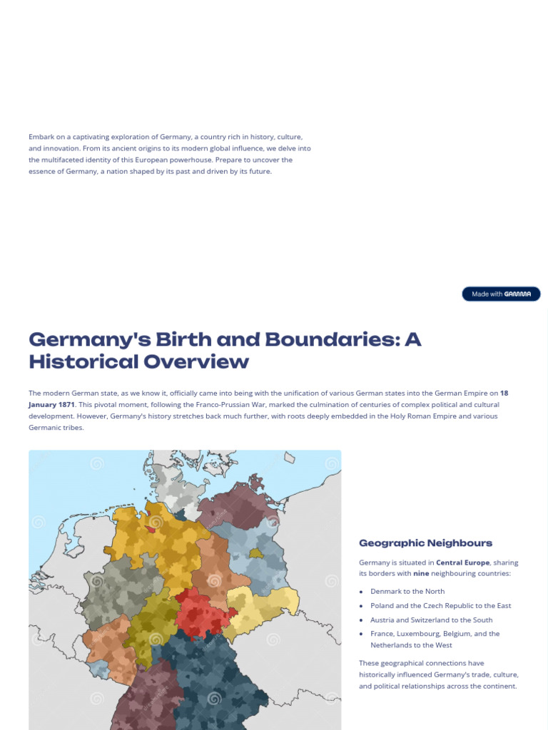 Embark On A Captivating Exploration of Germany A Country Rich in ...