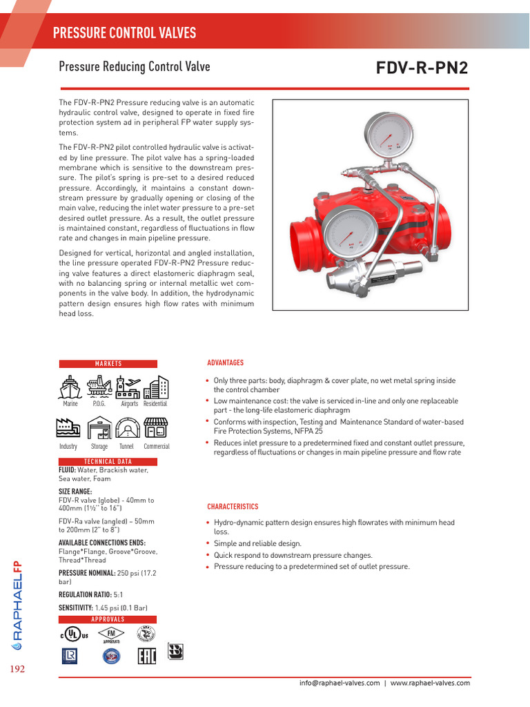 Fdv-r-pn2 Data Sheets Valve | PDF | Valve | Pipe (Fluid Conveyance)