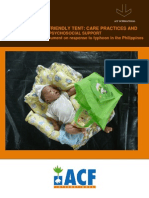 Mother Baby Friendly Tent: Care Practices and Psychosocial Support