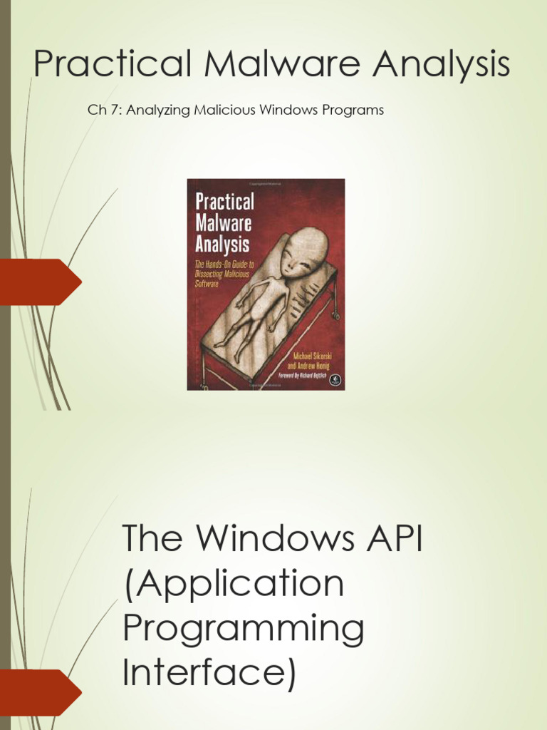 Chapter 7 Analyzing Malicious Windows Programs | PDF | Windows Registry ...