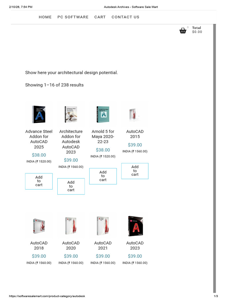 Buy and Download AutoCAD - Software Sale Mart | PDF | Auto Cad | Autodesk