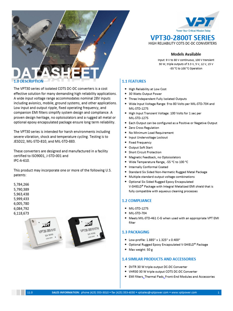 VPT Vpt30 2800t Series | PDF | Power Supply | Electronics
