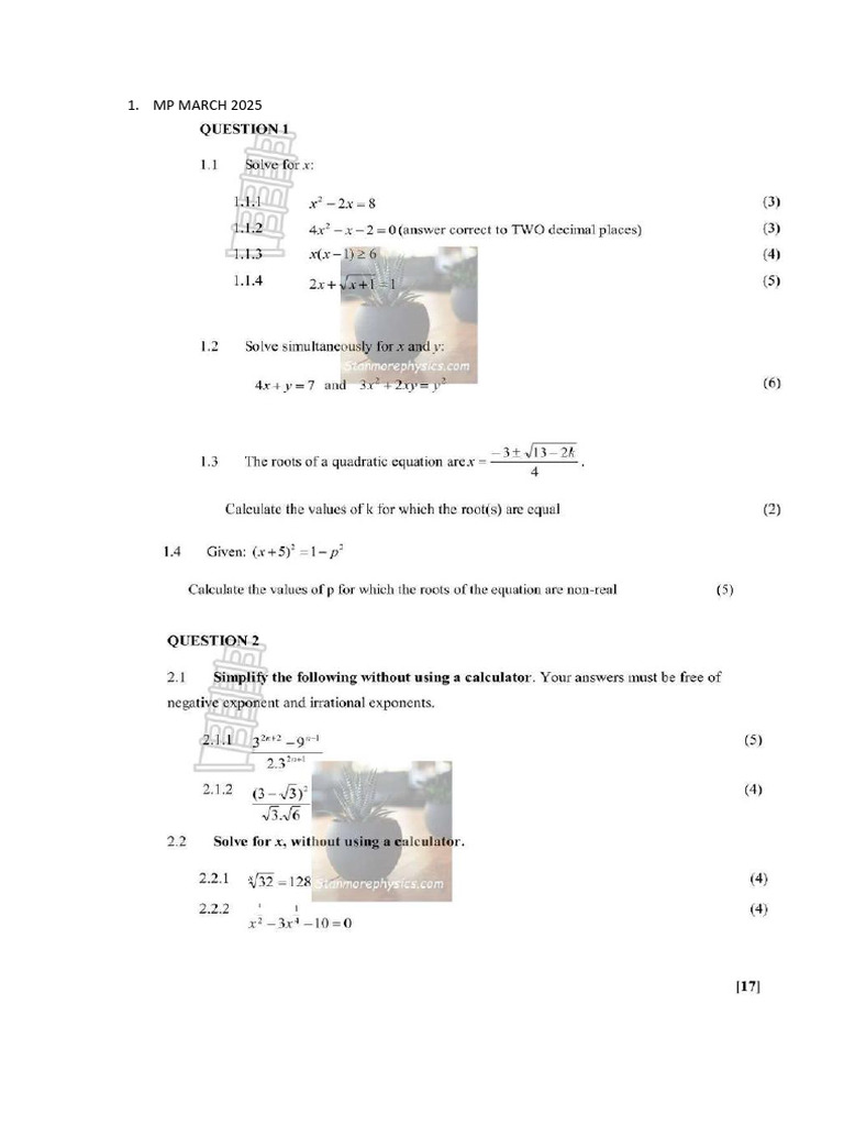 Test 1 Practce Papers | PDF