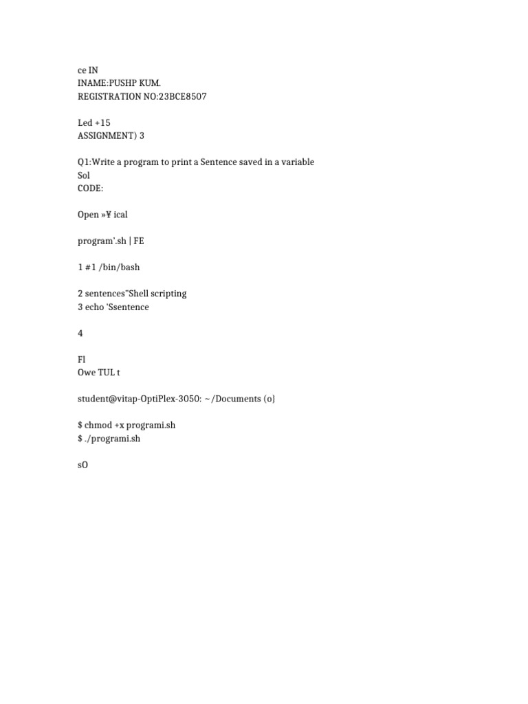 Assignment Shell Scripting With Images | PDF | Computer Science ...