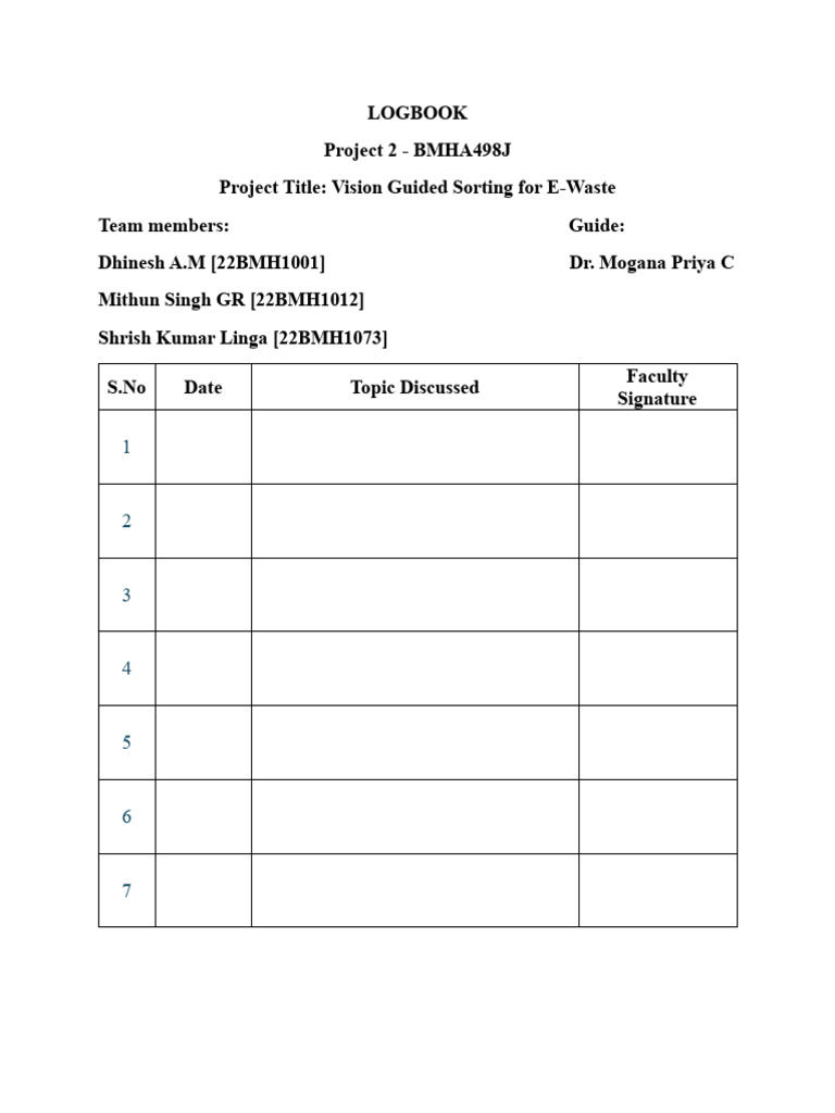 Logbook 1 | PDF