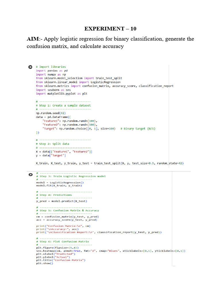 Experiment - 10 | PDF