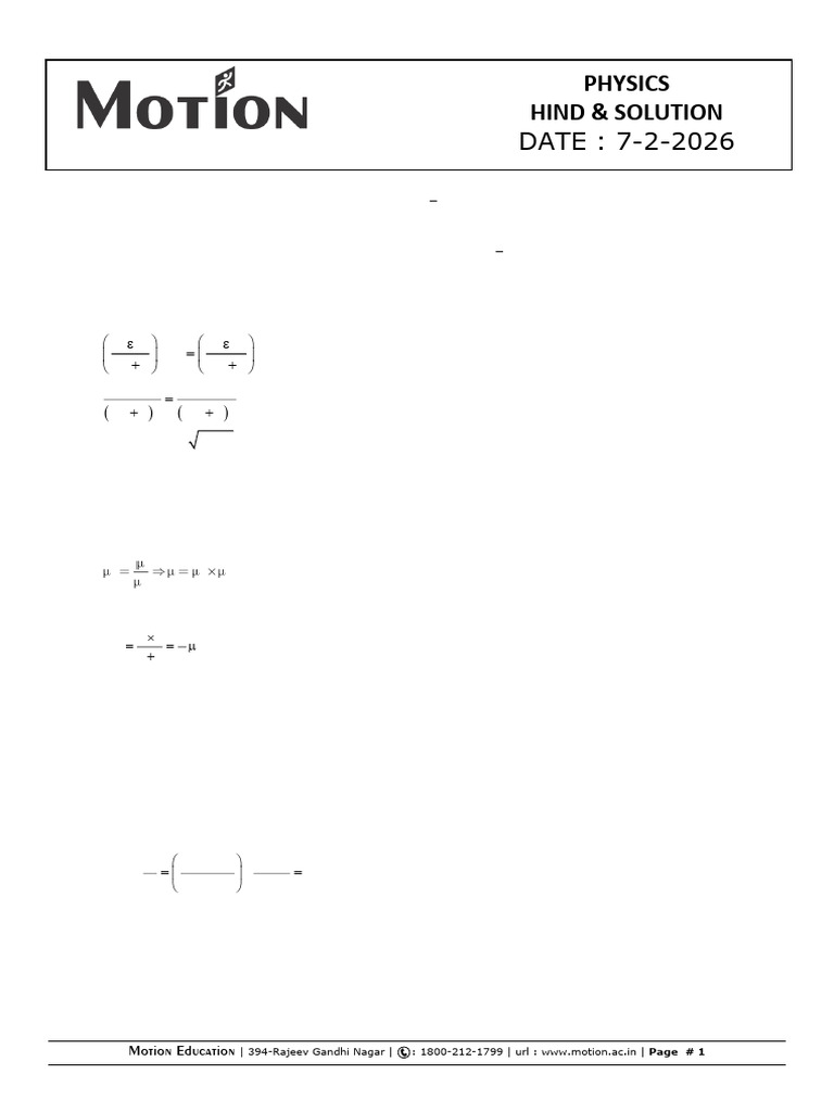 Kota CBSE Physics Solution | PDF | Nuclear Force | Electron