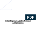 Batch Signature Used in Multicast Authentication