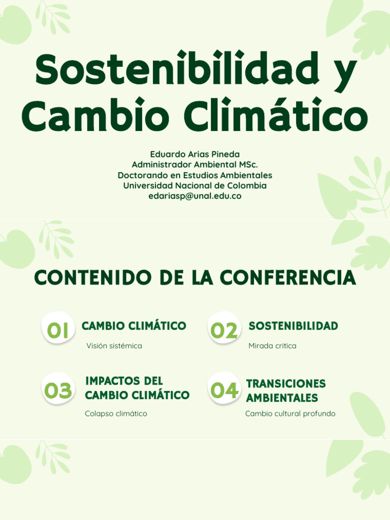 Sostenibilidad y Cambio Climático | PDF | Sustentabilidad | Cambio ...