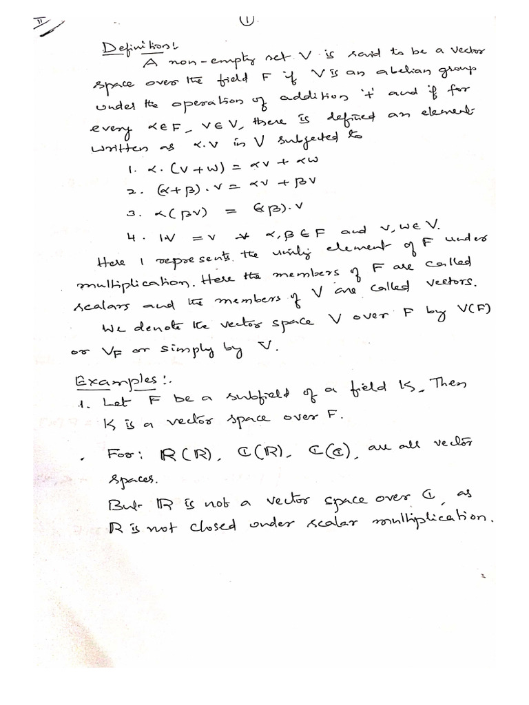 Vector Space | PDF