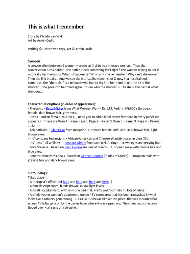 This is what I remember script_final_16Aug17 | PDF
