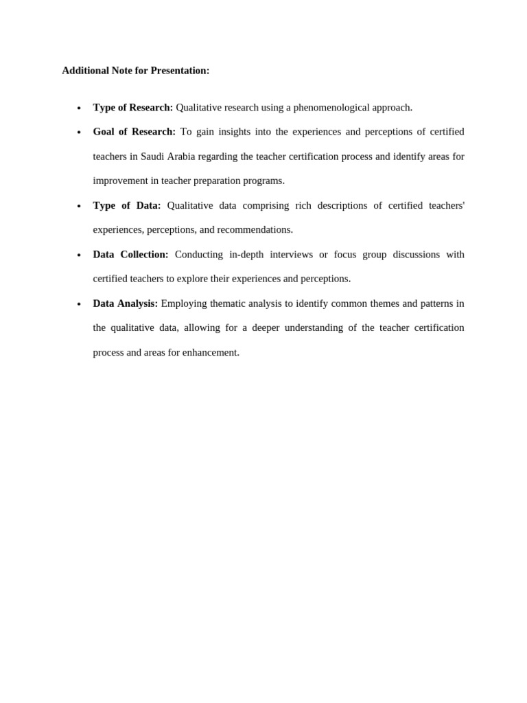 Additional Note For Presentation | PDF