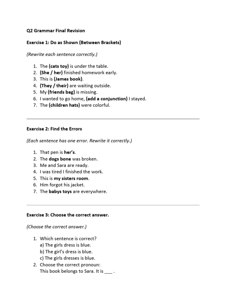 Grammar Final Rev. | PDF