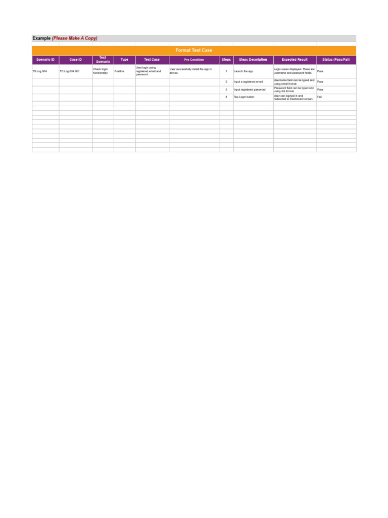 Template Format Test Case - BINAR Bootcamp Quality Assurance | PDF ...